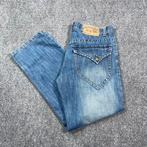 VTG Southpole Relaxed Straight Jeans Mens 34 Flap Pocket Y2K Faded Streetwear